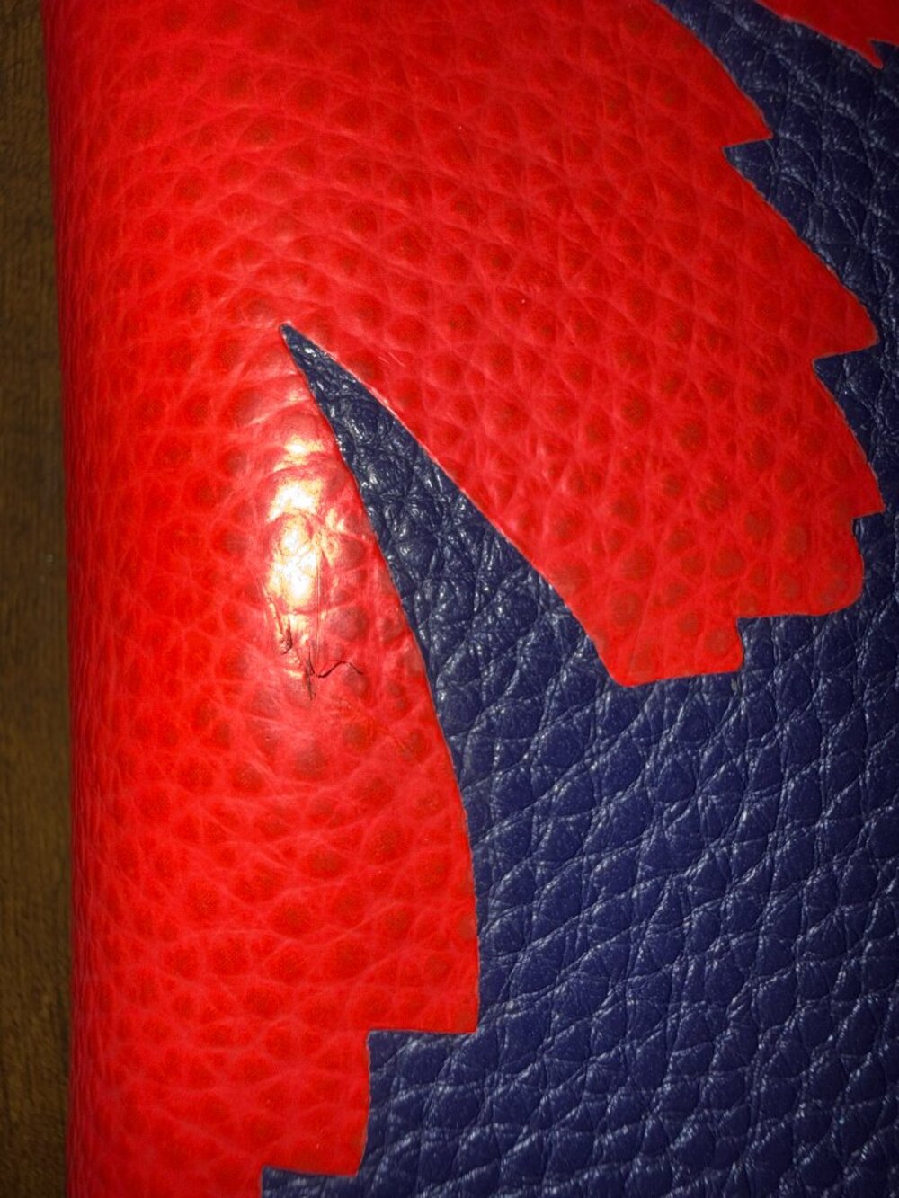 TUMI Leather Zip Around Travel Wallet Passport Organizer Navy Red - Picture 6 of 6